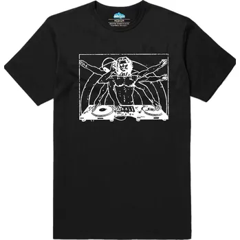 Pánské tričko Pánské tričko Vitruviánský DJ (Skladem S-5XL) (Velikost: S, Barva: Černá)