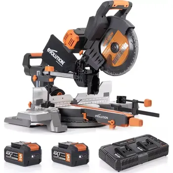 Pokosová pila Evolution Power Tools R255SMS-DB-Li 2x 5,0 Ah + nabíječka