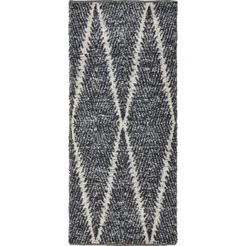 Koberec House Doctor Černobílý bavlněný běhoun Kin 90 x 200 cm