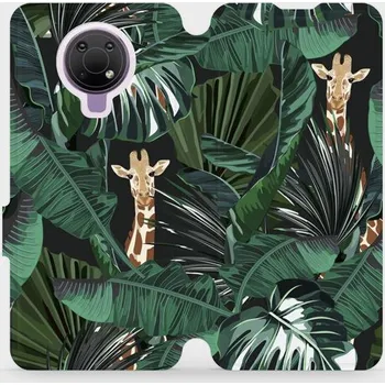 Pouzdro na mobilní telefon Flipové pouzdro Mobiwear - Nokia G10 - VP06P Žirafky (Knížkové flip pouzdro, obal, kryt na mobil Nokia G10 - VP06P Žirafky, materiál Umělá kůže + TPU - ochrana 360°, stojánek, silikonová vanička, magnetické zavírání)