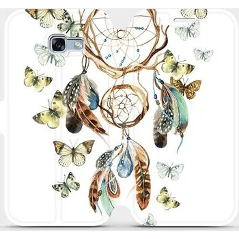 Pouzdro na mobilní telefon Flipové pouzdro Mobiwear - Samsung Galaxy A5 2017 - M001P Lapač a motýlci (Knížkové flip pouzdro, obal, kryt na mobil Samsung Galaxy A5 2017 - M001P Lapač a motýlci, materiál Umělá kůže + TPU - ochrana 360°, stojánek, silikonová vanička, magnetické zavírá