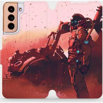 Pouzdro na mobilní telefon Flipové pouzdro Mobiwear - Samsung Galaxy S21 5G - MA09S Průzkumník s červeným vozítkem (Knížkové flip pouzdro, obal, kryt na mobil Samsung Galaxy S21 5G - MA09S Průzkumník s červeným vozítkem, materiál Umělá kůže + TPU - ochrana 360°, stojánek, silikonov