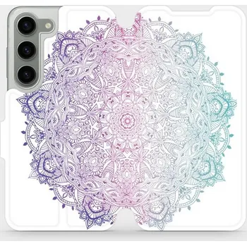 Pouzdro na mobilní telefon Flipové pouzdro Mobiwear - Samsung Galaxy S23 - M008S Mandala (Knížkové flip pouzdro, obal, kryt na mobil Samsung Galaxy S23 - M008S Mandala, materiál Umělá kůže + TPU - ochrana 360°, stojánek, silikonová vanička, magnetické zavírání)