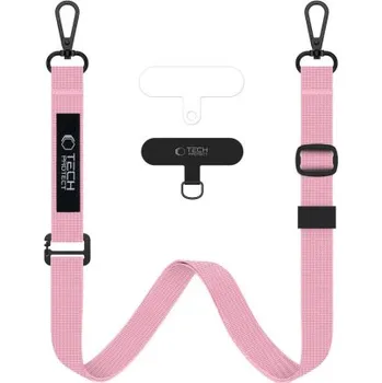 Tech-Protect | Tech-Protect Rope Crossbody šňůrka na mobil, růžová
