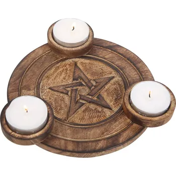 Svícen Svícen na čajovou svíčku-Pentagram