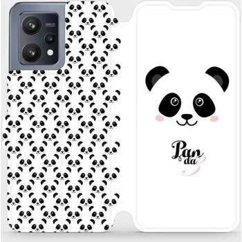 Pouzdro na mobilní telefon Flipové pouzdro Mobiwear - Realme 9 - M030P Panda Amálka (Knížkové flip pouzdro, obal, kryt na mobil Realme 9 - M030P Panda Amálka, materiál Umělá kůže + TPU - ochrana 360°, stojánek, silikonová vanička, magnetické zavírání)
