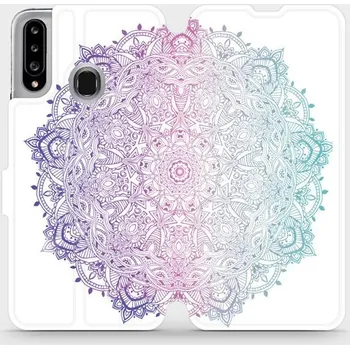 Pouzdro na mobilní telefon Flipové pouzdro Mobiwear - Samsung Galaxy A20S - M008S Mandala (Knížkové flip pouzdro, obal, kryt na mobil Samsung Galaxy A20S - M008S Mandala, materiál Umělá kůže + TPU - ochrana 360°, stojánek, silikonová vanička, magnetické zavírání)