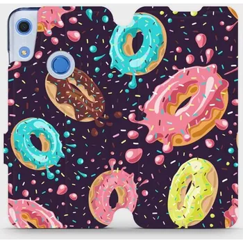 Pouzdro na mobilní telefon Flipové pouzdro Mobiwear - Huawei Y6S / Honor 8A - VP19S Donutky (Knížkové flip pouzdro, obal, kryt na mobil Huawei Y6S / Honor 8A - VP19S Donutky, materiál Umělá kůže + TPU - ochrana 360°, stojánek, silikonová vanička, magnetické zavírání)