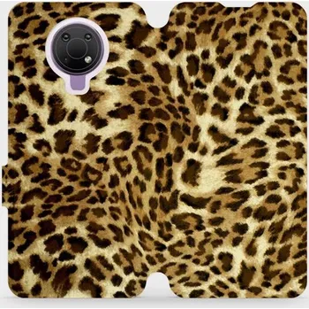 Pouzdro na mobilní telefon Flipové pouzdro Mobiwear - Nokia G10 - VA33P Leopardí vzor (Knížkové flip pouzdro, obal, kryt na mobil Nokia G10 - VA33P Leopardí vzor, materiál Umělá kůže + TPU - ochrana 360°, stojánek, silikonová vanička, magnetické zavírání)