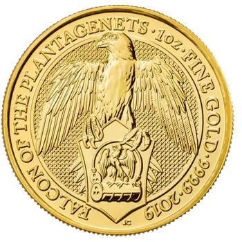 Royal Mint Zlatá investiční mince Falcon 1 Oz | Queens Beasts | 2019 | 31,1 g