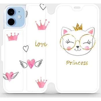 Pouzdro na mobilní telefon Flipové pouzdro Mobiwear - Apple iPhone 12 mini - MH03S Kočička princess (Knížkové flip pouzdro, obal, kryt na mobil Apple iPhone 12 mini - MH03S Kočička princess, materiál Umělá kůže + TPU - ochrana 360°, stojánek, silikonová vanička, magnetické zavírání