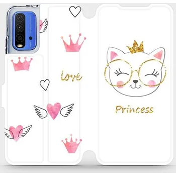 Pouzdro na mobilní telefon Flipové pouzdro Mobiwear - Xiaomi Redmi 9T - MH03S Kočička princess (Knížkové flip pouzdro, obal, kryt na mobil Xiaomi Redmi 9T - MH03S Kočička princess, materiál Umělá kůže + TPU - ochrana 360°, stojánek, silikonová vanička, magnetické zavírání)