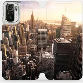 Pouzdro na mobilní telefon Flipové pouzdro Mobiwear - Xiaomi Redmi Note 10S - M138P New York (Knížkové flip pouzdro, obal, kryt na mobil Xiaomi Redmi Note 10S - M138P New York, materiál Umělá kůže + TPU - ochrana 360°, stojánek, silikonová vanička, magnetické zavírání)