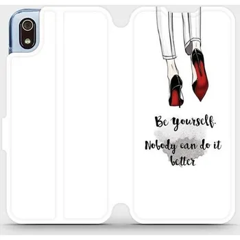 Pouzdro na mobilní telefon Flipové pouzdro Mobiwear - Xiaomi Redmi 7A - M046P Be yourself (Knížkové flip pouzdro, obal, kryt na mobil Xiaomi Redmi 7A - M046P Be yourself, materiál Umělá kůže + TPU - ochrana 360°, stojánek, silikonová vanička, magnetické zavírání)