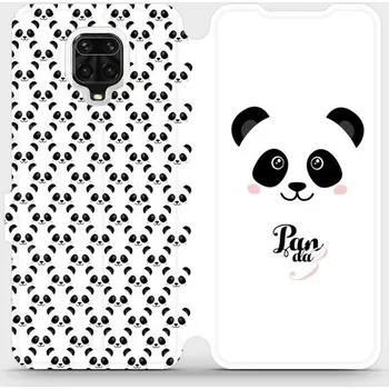 Pouzdro na mobilní telefon Flipové pouzdro Mobiwear - Xiaomi Redmi Note 9 Pro - M030P Panda Amálka (Knížkové flip pouzdro, obal, kryt na mobil Xiaomi Redmi Note 9 Pro - M030P Panda Amálka, materiál Umělá kůže + TPU - ochrana 360°, stojánek, silikonová vanička, magnetické zavírání)
