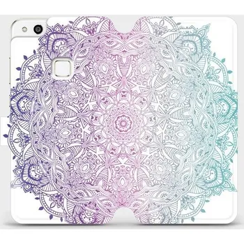 Pouzdro na mobilní telefon Flipové pouzdro Mobiwear - Huawei P10 Lite - M008S Mandala (Knížkové flip pouzdro, obal, kryt na mobil Huawei P10 Lite - M008S Mandala, materiál Umělá kůže + TPU - ochrana 360°, stojánek, silikonová vanička, magnetické zavírání)