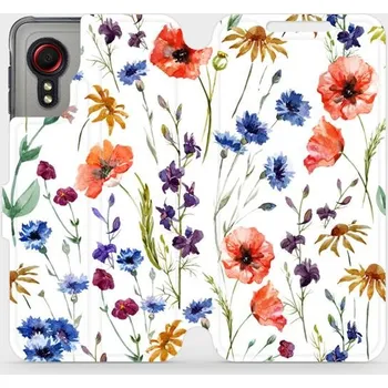 Pouzdro na mobilní telefon Flipové pouzdro Mobiwear - Samsung Galaxy Xcover 5 - MP04S Luční kvítí (Knížkové flip pouzdro, obal, kryt na mobil Samsung Galaxy Xcover 5 - MP04S Luční kvítí, materiál Umělá kůže + TPU - ochrana 360°, stojánek, silikonová vanička, magnetické zavírání)