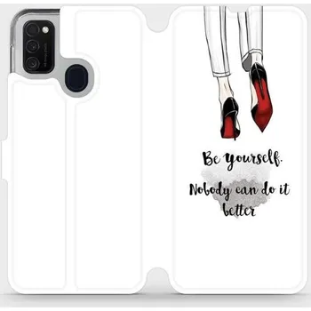 Pouzdro na mobilní telefon Flipové pouzdro Mobiwear - Samsung Galaxy M21 - M046P Be yourself (Knížkové flip pouzdro, obal, kryt na mobil Samsung Galaxy M21 - M046P Be yourself, materiál Umělá kůže + TPU - ochrana 360°, stojánek, silikonová vanička, magnetické zavírání)