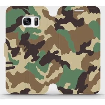 Pouzdro na mobilní telefon Flipové pouzdro Mobiwear - Samsung Galaxy S7 - V111P Maskáče (Knížkové flip pouzdro, obal, kryt na mobil Samsung Galaxy S7 - V111P Maskáče, materiál Umělá kůže + TPU - ochrana 360°, stojánek, silikonová vanička, magnetické zavírání)