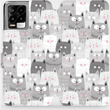 Pouzdro na mobilní telefon Flipové pouzdro Mobiwear - Realme 8 - M099P Kočičky (Knížkové flip pouzdro, obal, kryt na mobil Realme 8 - M099P Kočičky, materiál Umělá kůže + TPU - ochrana 360°, stojánek, silikonová vanička, magnetické zavírání)