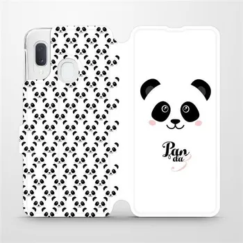 Pouzdro na mobilní telefon Flipové pouzdro Mobiwear - Samsung Galaxy A20e - M030P Panda Amálka (Knížkové flip pouzdro, obal, kryt na mobil Samsung Galaxy A20e - M030P Panda Amálka, materiál Umělá kůže + TPU - ochrana 360°, stojánek, silikonová vanička, magnetické zavírání)