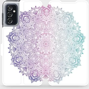 Pouzdro na mobilní telefon Flipové pouzdro Mobiwear - Samsung Galaxy M52 5G - M008S Mandala (Knížkové flip pouzdro, obal, kryt na mobil Samsung Galaxy M52 5G - M008S Mandala, materiál Umělá kůže + TPU - ochrana 360°, stojánek, silikonová vanička, magnetické zavírání)