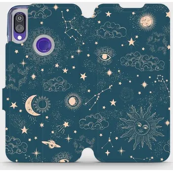 Pouzdro na mobilní telefon Flipové pouzdro Mobiwear - Xiaomi Redmi Note 7 - VP14S Magický vesmír (Knížkové flip pouzdro, obal, kryt na mobil Xiaomi Redmi Note 7 - VP14S Magický vesmír, materiál Umělá kůže + TPU - ochrana 360°, stojánek, silikonová vanička, magnetické zavírání)