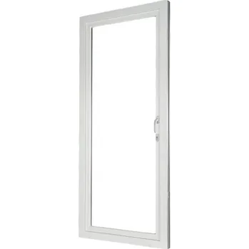 Okno ALUPLAST Plastové jednokřídlové balkonové dveře s oboustrannou klikou bílé 90x220 Pravé