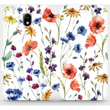 Pouzdro na mobilní telefon Flipové pouzdro Mobiwear - Samsung Galaxy J5 2017 - MP04S Luční kvítí (Knížkové flip pouzdro, obal, kryt na mobil Samsung Galaxy J5 2017 - MP04S Luční kvítí, materiál Umělá kůže + TPU - ochrana 360°, stojánek, silikonová vanička, magnetické zavírání)