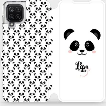 Pouzdro na mobilní telefon Flipové pouzdro Mobiwear - Samsung Galaxy A12 - M030P Panda Amálka (Knížkové flip pouzdro, obal, kryt na mobil Samsung Galaxy A12 - M030P Panda Amálka, materiál Umělá kůže + TPU - ochrana 360°, stojánek, silikonová vanička, magnetické zavírání)