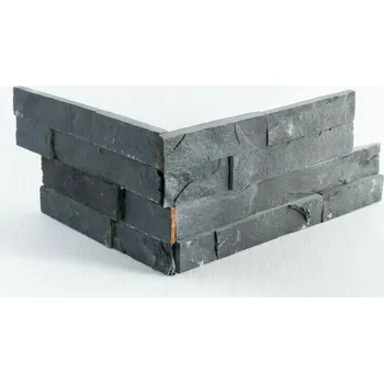 Obklad Obklad kamenný lepený DEKSTONE N 3003 Black Slate břidlice rohový