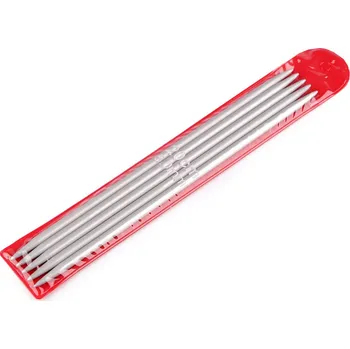 Jehlice Ponožkové jehlice hliníkové č. 2; 2,5; 3; 3,5; 4; 4,5; 5, barva 7 (5 mm) nikl