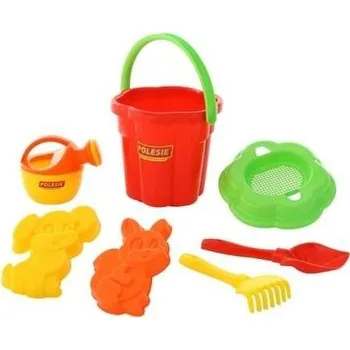 ostatní stavebnice Sada na písek č. 163: Kbelíček velký-tvar květ, sítko /+1 ****