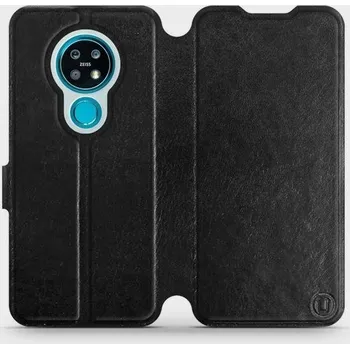 Pouzdro na mobilní telefon Flipové pouzdro Mobiwear - Nokia 7.2 - Černé a šedé (Knížkové flip pouzdro, obal, kryt na mobil Nokia 7.2 - Černé a šedé, materiál Umělá kůže + TPU - ochrana 360°, stojánek, silikonová vanička, magnetické zavírání)