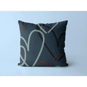 Dekorativní polštářek Aaryans Flanelový dekorační polštářek Lovela modrý 45 x 45 cm