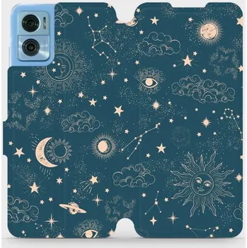 Pouzdro na mobilní telefon Flipové pouzdro Mobiwear - Motorola Moto E22 / E22i - VP14S Magický vesmír (Knížkové flip pouzdro, obal, kryt na mobil Motorola Moto E22 / E22i - VP14S Magický vesmír, materiál Umělá kůže + TPU - ochrana 360°, stojánek, silikonová vanička, magnetické)