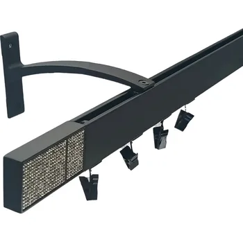 Garnýž Kovovégarnýže.cz Garnýže Square line elegance royal diamond černá matná Varianta jednořadá nebo dvouřadá: Jednořadá, Délka: 251-300cm, Uchycení látky: kolečkový jezdec+šnekový háček