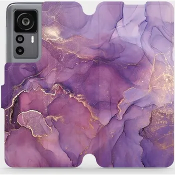 Pouzdro na mobilní telefon Flipové pouzdro Mobiwear - Xiaomi 12T Pro / Xiaomi 12T - VP20S Fialový mramor (Knížkové flip pouzdro, obal, kryt na mobil Xiaomi 12T Pro / Xiaomi 12T - VP20S Fialový mramor, materiál Umělá kůže + TPU - ochrana 360°, stojánek, silikonová vanička, magnetick