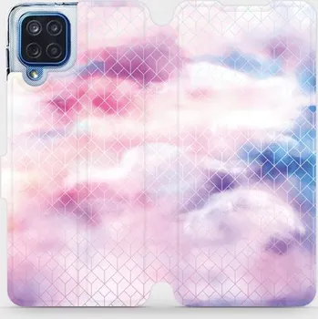 Pouzdro na mobilní telefon Flipové pouzdro Mobiwear - Samsung Galaxy M12 - MR02S Vodovkové obrazce (Knížkové flip pouzdro, obal, kryt na mobil Samsung Galaxy M12 - MR02S Vodovkové obrazce, materiál Umělá kůže + TPU - ochrana 360°, stojánek, silikonová vanička, magnetické zavírání)