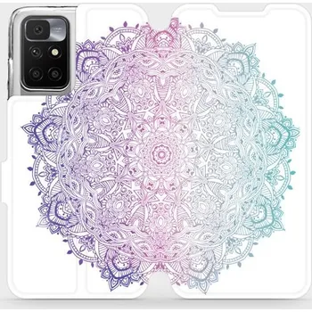 Pouzdro na mobilní telefon Flipové pouzdro Mobiwear - Xiaomi Redmi 10 - M008S Mandala (Knížkové flip pouzdro, obal, kryt na mobil Xiaomi Redmi 10 - M008S Mandala, materiál Umělá kůže + TPU - ochrana 360°, stojánek, silikonová vanička, magnetické zavírání)