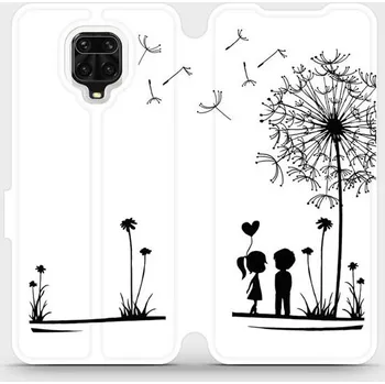 Pouzdro na mobilní telefon Flipové pouzdro Mobiwear - Xiaomi Redmi Note 9 Pro - MH16P Dvojice s pampeliškou (Knížkové flip pouzdro, obal, kryt na mobil Xiaomi Redmi Note 9 Pro - MH16P Dvojice s pampeliškou, materiál Umělá kůže + TPU - ochrana 360°, stojánek, silikonová vanička,)