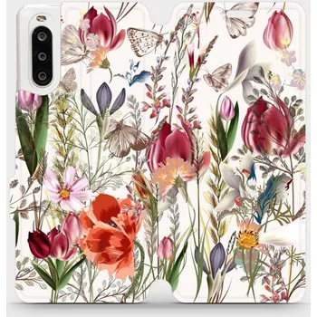 Pouzdro na mobilní telefon Flipové pouzdro Mobiwear - Sony Xperia 10 II - MP01S Rozkvetlá louka (Knížkové flip pouzdro, obal, kryt na mobil Sony Xperia 10 II - MP01S Rozkvetlá louka, materiál Umělá kůže + TPU - ochrana 360°, stojánek, silikonová vanička, magnetické zavírání)