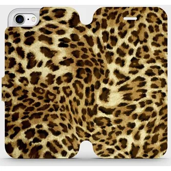 Pouzdro na mobilní telefon Flipové pouzdro Mobiwear - Apple iPhone 7 - VA33P Leopardí vzor (Knížkové flip pouzdro, obal, kryt na mobil Apple iPhone 7 - VA33P Leopardí vzor, materiál Umělá kůže + TPU - ochrana 360°, stojánek, silikonová vanička, magnetické zavírání)