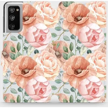 Pouzdro na mobilní telefon Flipové pouzdro Mobiwear - Samsung Galaxy S20 FE - MP02S Pastelové květy (Knížkové flip pouzdro, obal, kryt na mobil Samsung Galaxy S20 FE - MP02S Pastelové květy, materiál Umělá kůže + TPU - ochrana 360°, stojánek, silikonová vanička, magnetické zavírání