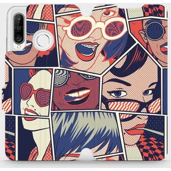 Pouzdro na mobilní telefon Flipové pouzdro Mobiwear - Huawei P30 Lite - VP18P Komiks (Knížkové flip pouzdro, obal, kryt na mobil Huawei P30 Lite - VP18P Komiks, materiál Umělá kůže + TPU - ochrana 360°, stojánek, silikonová vanička, magnetické zavírání)