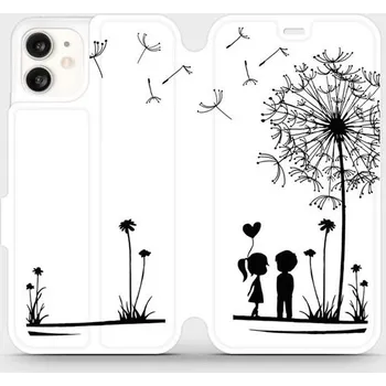 Pouzdro na mobilní telefon Flipové pouzdro Mobiwear - Apple iPhone 11 - MH16P Dvojice s pampeliškou (Knížkové flip pouzdro, obal, kryt na mobil Apple iPhone 11 - MH16P Dvojice s pampeliškou, materiál Umělá kůže + TPU - ochrana 360°, stojánek, silikonová vanička, magnetické zavírání