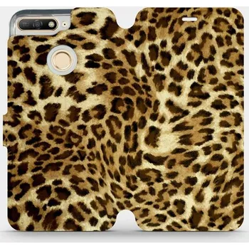 Pouzdro na mobilní telefon Flipové pouzdro Mobiwear - Honor 7A - VA33P Leopardí vzor (Knížkové flip pouzdro, obal, kryt na mobil Honor 7A - VA33P Leopardí vzor, materiál Umělá kůže + TPU - ochrana 360°, stojánek, silikonová vanička, magnetické zavírání)