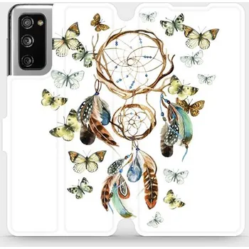 Pouzdro na mobilní telefon Flipové pouzdro Mobiwear - Samsung Galaxy S20 FE - M001P Lapač a motýlci (Knížkové flip pouzdro, obal, kryt na mobil Samsung Galaxy S20 FE - M001P Lapač a motýlci, materiál Umělá kůže + TPU - ochrana 360°, stojánek, silikonová vanička, magnetické zavírání