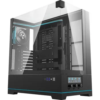 PC skříň Darkflash Počítačová skříň DY450 PRO + ventilátor (černá) + Doprava ZDARMA