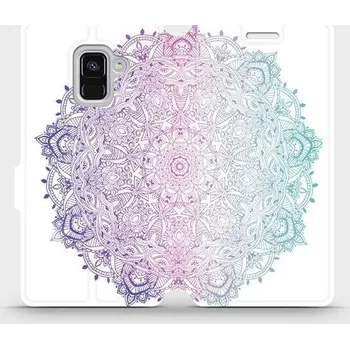 Pouzdro na mobilní telefon Flipové pouzdro Mobiwear - Samsung Galaxy A8 2018 - M008S Mandala (Knížkové flip pouzdro, obal, kryt na mobil Samsung Galaxy A8 2018 - M008S Mandala, materiál Umělá kůže + TPU - ochrana 360°, stojánek, silikonová vanička, magnetické zavírání)